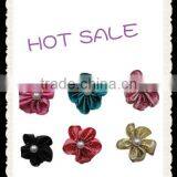 Boutique Silk With Pearl Colored Hair Flower thumbnail-1