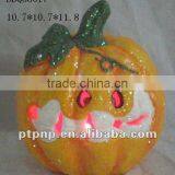 Halloween Ceramic Pumkin Skull With LED Light thumbnail-1