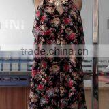 Irregular Sleeves Flower Print Women Summer Colthing thumbnail-1