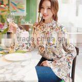 2017 Summer Print Tunic Tops Long Sleeve Womens Shirts thumbnail-2