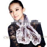 CX-S-48R Best Quality Excellent Rex Rabbit Fur Lady Scarf thumbnail-3