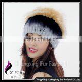 CX-C-244A Ladies Fashion Factory Direct Sale Knitted Rex Rabbit Fur Hat thumbnail-6