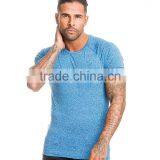 Raglan Sleeve Custom Printed Fitness Shirts , Gym Fitted t Shirt thumbnail-4
