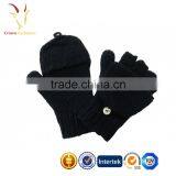 Winter Cashmere Cotton Knitted Fingerless Hand Gloves Mitten thumbnail-4