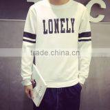 Cheap Printed Round Neck Long Sleeve Oversized Cool Men's Plain Printed Pullover Sweater Hoodie thumbnail-1