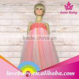 LBE4091240 Pink Chevron Kids Princess Dresses Ruffle Baby Skirts thumbnail-1