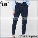 Logo Accepted Graceful Breathable Navy Blue Jogger Skinny Leg Dress Pants thumbnail-1
