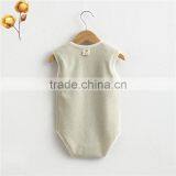 Summer Clothes Sleeveless Soft Cotton Organic Baby Onesie thumbnail-2
