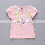 Wholesale Summer Cotton Priting Kids Girl Short Sleeve t Shirts thumbnail-2