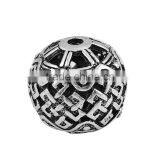 Zinc Based Alloy Spacer Beads Round Antique Silver thumbnail-1