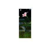 Guaranteed 100% Inserted Pink Flower fu Solar Energy Lamp No Carbon Clean Energy thumbnail-1