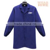 custom printing OEM blue cotton gown