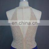 Bling Bling Beaded Halter Top Long Blue Chiffon Evening Prom Dress 2017 thumbnail-6