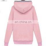 OEM Women Clothing 100% Cotton Plain Pullover Double- Hood Sweatshirt thumbnail-3