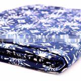 Indian Indigo Blue Abstract Design Kantha Quilt Handmade Bedspread Throw Cotton Queen Size Blanket Patchwork Print thumbnail-3