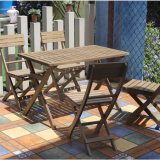 Wooden Outdoor Garden Table Chair thumbnail-4