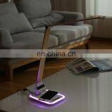 Dimmable Touch Switch QI Wireless Charging Led Table Lamp, DC12V, 2pcs USB Port for Home, Study, Room, Hotel thumbnail-2