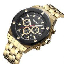 FEATURES OF SS299 GOLD AND BLACK MEN'S STAINLESS STEEL WATCH thumbnail-2