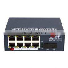 Industrial Grade 10/100M Single Mode Fiber Optic Media Converter 1 Fiber 8 RJ45 thumbnail-1