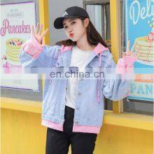 Wholesale New Cartoon Print Student Denim Jacket Female Temperament Casual Jacket Student Spring and Autumn Jacket thumbnail-2