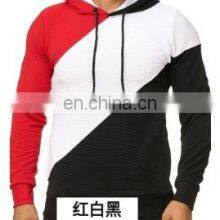 Wholesale Custom Brand Spring and Autumn 3D Stair Cloth Striped Sweater, Personalized Color Matching Hooded Loose Large Size Men thumbnail-5