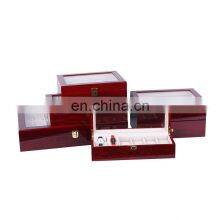 Factory Direct Supply Top Glass Luxury Wooden 2 Slots Watch Storage Box thumbnail-2