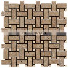 New Manufacturing Luxury Decoration Models Hot Sale Turkish Travertine Mosaic Tumbled From Turkey CEM-T-MOS-01-01 thumbnail-5