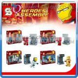 Mini Qute Senye 4pcs/set Marvel Avenger super hero superman building block action figures educational toy NO.SY 213
