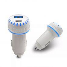 LED Display Quick Charge 5V 2.4A 18W Mobile Phone Plastic USB Car Charger thumbnail-2