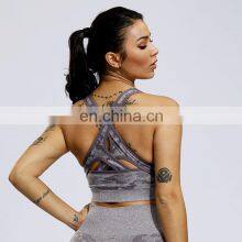 High Quality Custom Sports Bra Sexy Camouflage Seamless Yoga Bra For Women thumbnail-2