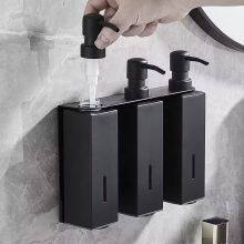 5-star Hotel High Quality 304 Stainless Steel Shampoo Shower Dispenser Hotel Shampoo Set Wall Mounted Luxury Soap Dispenser thumbnail-3