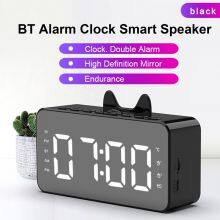 New Design Cute Alarm Clock Wireless Speaker Public Address Portable Waterproof Mini Touch Light Wireless Speaker thumbnail-2