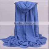 Wholesale Fringe Oversized Solid Color Plain Viscose Hijab thumbnail-2