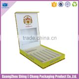 2016 Logo customized paper printing display unique packaging box for cigar with insert