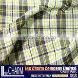 Cotton Feel White Tartan Plaid Stripe Cotton Fabric