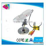 400X AV Digital Microscope Endoscope Magnifier Camera TV Out 2.0MP With 8 LED,XR-M400B, White