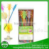 medium palm tree box cased cocktail plastic stirrers