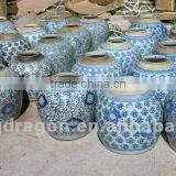 Chinese Antique Ceramic White& Blue Jar thumbnail-1