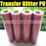 Glitter Vinyl Sticker for Heat Transfer , Pink Garment Glitter Transfer Vinyl Film thumbnail-1