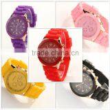 2016 New Arrival Promotion Mixed Fresh Multi Colored Case and Band Unisex Cheap Quartz Geneva Watches Silicone Rubber Products thumbnail-2