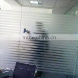Visfilm Office White Stripe Frosted Window Film