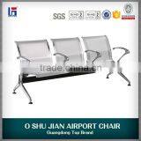 3-seater Stainless Steel Chairs Waiting Chair SJ622 thumbnail-3