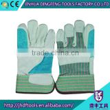 low price 10.5 inches reinforced palm cow split thin work gloves