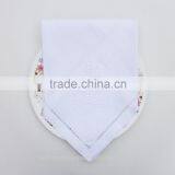 100% linen hemstitched mimosa flower hand embroidered napkin