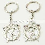 Fashion Zinc Alloy Alarm Clock Couple Key Chain thumbnail-1