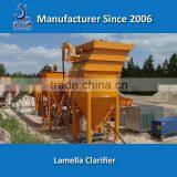 Tilted plate lamella settling tank for river water clarification