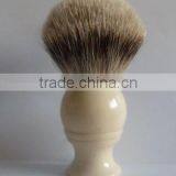 High Quality White Handle Pure Silvertip Badger Hair Shaving Brush thumbnail-1