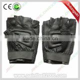 Leather Tactical Half Finger Paintball Gloves