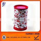 Luxury With Flower Printing Round Perfume Tin Box