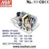 Meanwell Power Supplies 65W Triple Output Switching Power Supply With UL Approval